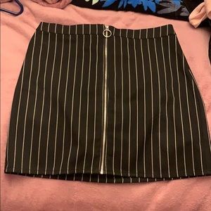 Striped garage mini skirt